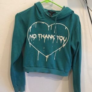 No Thank You crop sweater (juniors)